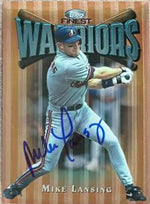 Mike Lansing Signed 1997 Topps Finest Baseball Card - Montreal Expos