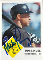 Mike Lansing Signed 1998 Fleer Tradition Vintage Baseball Card - Colorado Rockies - PastPros