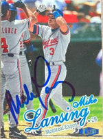 Mike Lansing Signed 1998 Fleer Ultra Baseball Card - Montreal Expos