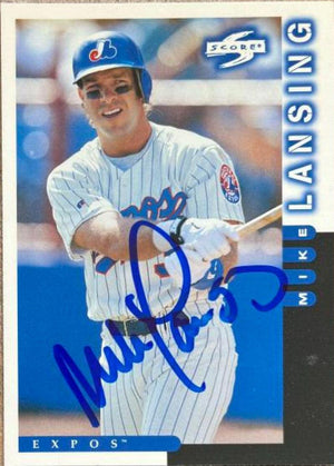 Mike Lansing Signed 1998 Score Baseball Card - Montreal Expos - PastPros