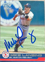 Mike Lansing Signed 2001 Pacific Baseball Card - Boston Red Sox