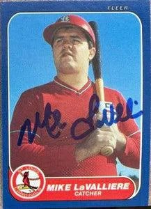 Mike Lavalliere Signed 1986 Fleer Update Baseball Card - St Louis Cardinals