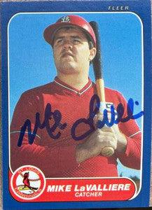 Mike Lavalliere Signed 1986 Fleer Update Baseball Card - St Louis Cardinals - PastPros