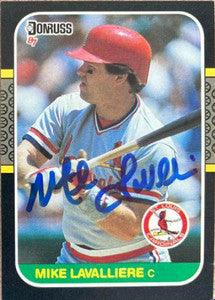 Mike Lavalliere Signed 1987 Donruss Baseball Card - St Louis Cardinals - PastPros