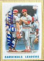 Mike Lavalliere Signed 1987 Topps Leaders Baseball Card - St Louis Cardinals