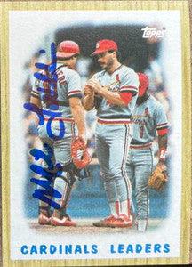 Mike Lavalliere Signed 1987 Topps Leaders Baseball Card - St Louis Cardinals - PastPros