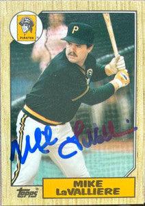 Mike Lavalliere Signed 1987 Topps Tiffany Baseball Card - Pittsburgh Pirates - PastPros