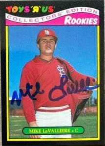 Mike Lavalliere Signed 1987 Topps Toys 'R Us Rookies Baseball Card - St Louis Cardinals