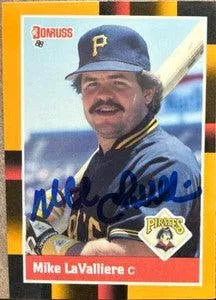 Mike Lavalliere Signed 1988 Donruss Baseball's Best Baseball Card - Pittsburgh Pirates