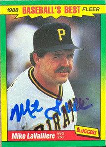 Mike Lavalliere Signed 1988 Fleer Baseball's Best Baseball Card - Pittsburgh Pirates - PastPros
