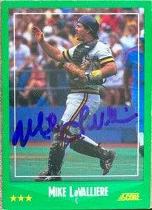 Mike Lavalliere Signed 1988 Score Baseball Card - Pittsburgh Pirates