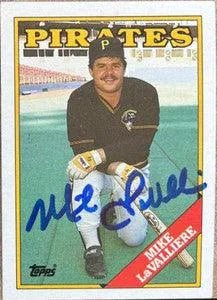 Mike Lavalliere Signed 1988 Topps Baseball Card - Pittsburgh Pirates