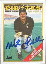 Mike Lavalliere Signed 1988 Topps Baseball Card - Pittsburgh Pirates