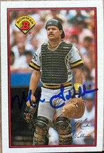 Mike Lavalliere Signed 1989 Bowman Baseball Card - Pittsburgh Pirates