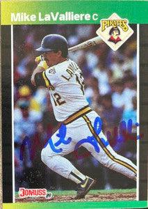 Mike Lavalliere Signed 1989 Donruss Baseball Card - Pittsburgh Pirates - PastPros