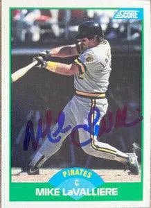 Mike Lavalliere Signed 1989 Score Baseball Card - Pittsburgh Pirates