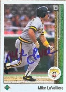 Mike Lavalliere Signed 1989 Upper Deck Baseball Card - Pittsburgh Pirates