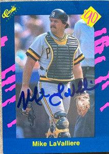 Mike Lavalliere Signed 1990 Classic Blue Baseball Card - Pittsburgh Pirates - PastPros