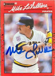Mike Lavalliere Signed 1990 Donruss Baseball Card - Pittsburgh Pirates - PastPros