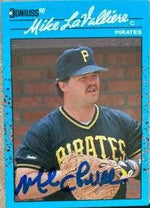 Mike Lavalliere Signed 1990 Donruss Best of the NL Baseball Card - Pittsburgh Pirates