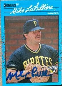Mike Lavalliere Signed 1990 Donruss Best of the NL Baseball Card - Pittsburgh Pirates