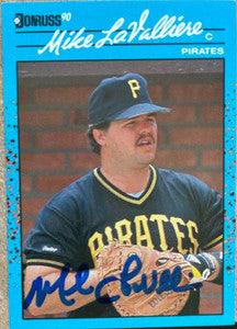 Mike Lavalliere Signed 1990 Donruss Best of the NL Baseball Card - Pittsburgh Pirates - PastPros
