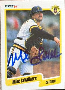 Mike Lavalliere Signed 1990 Fleer Baseball Card - Pittsburgh Pirates - PastPros