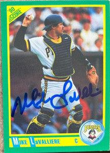 Mike Lavalliere Signed 1990 Score Baseball Card - Pittsburgh Pirates - PastPros