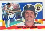 Mike Lavalliere Signed 1990 Topps Big Baseball Card - Pittsburgh Pirates
