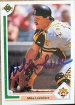 Mike Lavalliere Signed 1991 Upper Deck Baseball Card - Pittsburgh Pirates