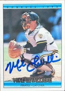 Mike Lavalliere Signed 1992 Donruss Baseball Card - Pittsburgh Pirates