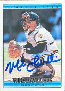 Mike Lavalliere Signed 1992 Donruss Baseball Card - Pittsburgh Pirates - PastPros