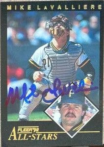 Mike Lavalliere Signed 1992 Fleer All-Stars Baseball Card - Pittsburgh Pirates