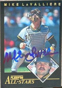 Mike Lavalliere Signed 1992 Fleer All-Stars Baseball Card - Pittsburgh Pirates - PastPros