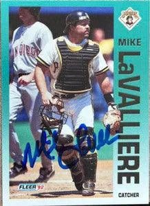 Mike Lavalliere Signed 1992 Fleer Baseball Card - Pittsburgh Pirates