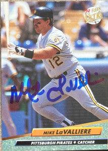 Mike Lavalliere Signed 1992 Fleer Ultra Baseball Card - Pittsburgh Pirates - PastPros