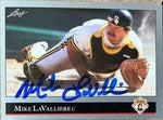 Mike Lavalliere Signed 1992 Leaf Baseball Card - Pittsburgh Pirates