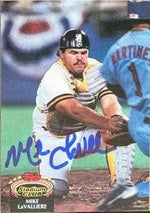 Mike Lavalliere Signed 1992 Stadium Club Baseball Card - Pittsburgh Pirates