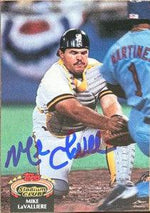 Mike Lavalliere Signed 1992 Stadium Club Baseball Card - Pittsburgh Pirates - PastPros