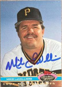Mike Lavalliere Signed 1992 Stadium Club Dome Baseball Card - Pittsburgh Pirates - PastPros
