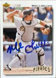 Mike Lavalliere Signed 1992 Upper Deck Baseball Card - Pittsburgh Pirates
