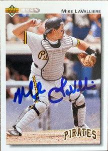 Mike Lavalliere Signed 1992 Upper Deck Baseball Card - Pittsburgh Pirates - PastPros
