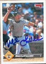 Mike Lavalliere Signed 1993 Donruss Baseball Card - Pittsburgh Pirates