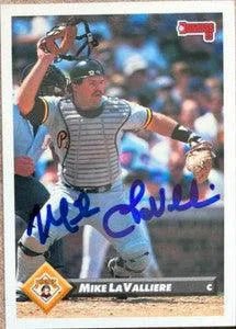 Mike Lavalliere Signed 1993 Donruss Baseball Card - Pittsburgh Pirates