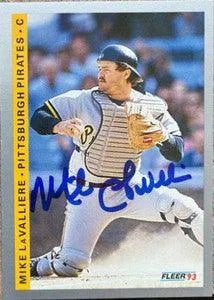Mike Lavalliere Signed 1993 Fleer Baseball Card - Pittsburgh Pirates