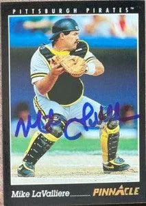 Mike Lavalliere Signed 1993 Pinnacle Baseball Card - Pittsburgh Pirates