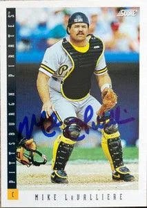 Mike Lavalliere Signed 1993 Score Baseball Card - Pittsburgh Pirates