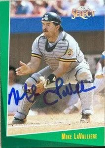 Mike Lavalliere Signed 1993 Score Select Baseball Card - Pittsburgh Pirates