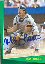 Mike Lavalliere Signed 1993 Score Select Baseball Card - Pittsburgh Pirates