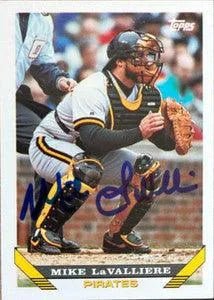 Mike Lavalliere Signed 1993 Topps Baseball Card - Pittsburgh Pirates